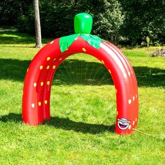 Pallet - 54 Pcs - Pools & Water Fun - Sam's Club Brand New - Overstock - BigMouth - 840092703973 - BigMouth 22-BYS-4316-SC Inflatable 6ft Tunnel Yard Sprinkler, Red