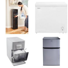 Pallet - 6 Pcs - Bar Refrigerators & Water Coolers, Freezers, Ice Makers, Humidifiers / De-Humidifiers - Customer Returns - HISENSE, Curtis International, Galanz, Great Value