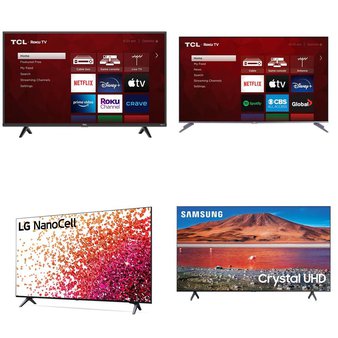 9 Pcs – LED/LCD TVs – Refurbished (GRADE A) – TCL, Samsung, LG, RCA