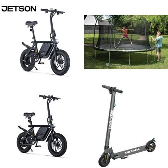 Pallet – 9 Pcs – Powered, Cycling & Bicycles, Trampolines – Customer Returns – Razor, Jetson, GOTRAX, JumpKing