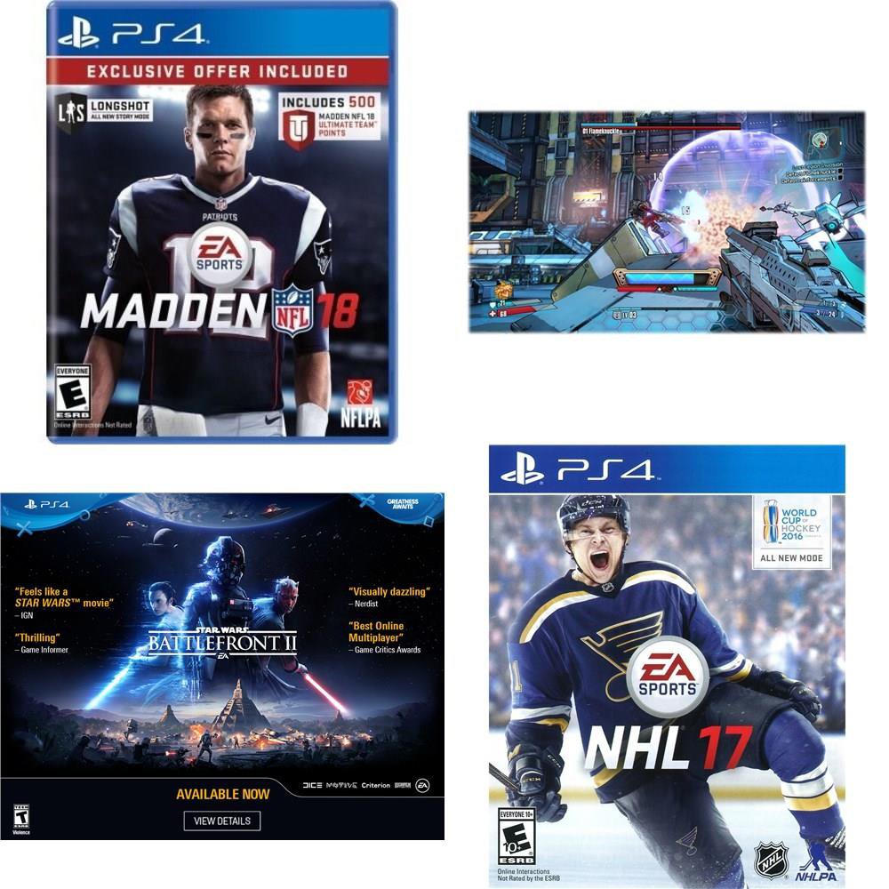 13 Pcs - Sony Video Games - Used, Like New, New - Madden NFL 18 Limited  Edition (PS4), Star Wars Battlefront II (PS4), 47533, NHL 17(PS4)