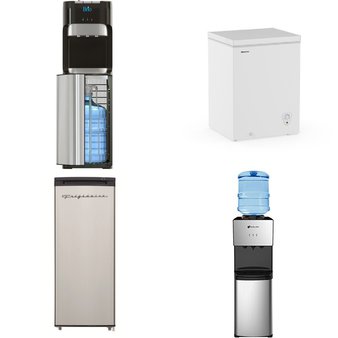Pallet – 9 Pcs – Bar Refrigerators & Water Coolers, Freezers, Heaters – Customer Returns – Primo Water, BRIO, Frigidaire, HISENSE