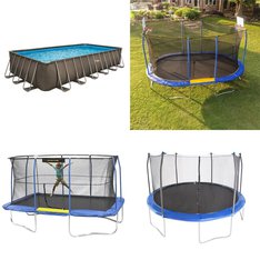 Pallet - 15 Pcs - Trampolines, Pools & Water Fun - Damaged / Missing Parts / Tested NOT WORKING - Skywalker Trampolines, Summer Waves, JumpKing, Vibrant Life