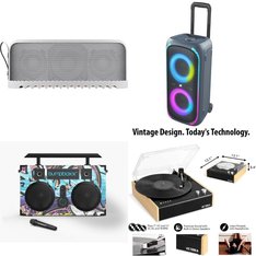 Pallet - 12 Pcs - Portable Speakers, Speakers, CD Players, Turntables, Accessories - Customer Returns - Jabra, onn., Victrola, JBL