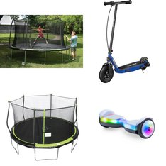 Pallet - 13 Pcs - Powered, Vehicles, Trains & RC, Trampolines, Outdoor Play - Customer Returns - Razor, Jetson, Spalding, New Bright