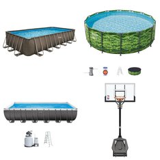 Pallet - 10 Pcs - Pools & Water Fun, Outdoor Sports - Damaged / Missing Parts / Tested NOT WORKING - Summer Waves, NBA, Intex, Lifetime