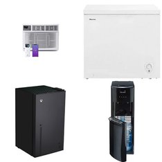 12 Pallets - 84 Pcs - Bar Refrigerators & Water Coolers, Freezers, Refrigerators, Air Conditioners - Customer Returns - HISENSE, Galanz, Primo, Primo Water