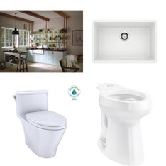 Pallet - 12 Pcs - Kitchen & Bath Fixtures, Hardware, Bathroom - Customer Returns - Kohler, Toto, Niagara Conservation, ELKAY