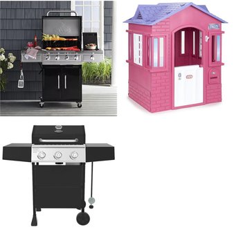 Pallet – 3 Pcs – Grills & Outdoor Cooking, Outdoor Play – Customer Returns – Expert Grill, Little Tikes, Members Mark