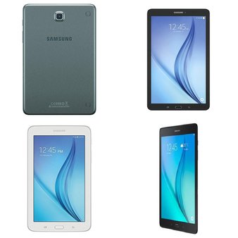 32 Pcs – Samsung Galaxy Tablets – Refurbished (GRADE C) – Models: SM-T113NDWAXAR, SM-T350NZAAXAR, SM-T560NZKUXAR, SM-T280NZKAXAR