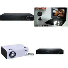 Pallet - 168 Pcs - DVD & Blu-ray Players, Networking, Projector, Portable Speakers - Customer Returns - JBL, SYLVANIA, VTECH, PROSCAN