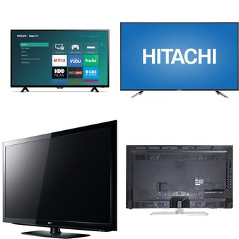 Clearance! 12 Pcs – LED/LCD TVs (40″ – 43″) – Refurbished (GRADE A – No Stand) – Philips, VIZIO, HITACHI, UPSTAR USA GROUP