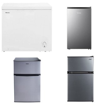 Pallet – 7 Pcs – Bar Refrigerators & Water Coolers, Refrigerators, Freezers – Customer Returns – Galanz, HISENSE, Arctic King