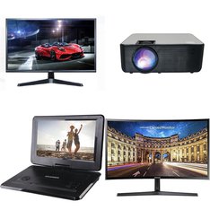 Pallet - 77 Pcs - Monitors, Projector, DVD & Blu-ray Players, Portable Speakers - Customer Returns - Onn, RCA, SYLVANIA, Samsung