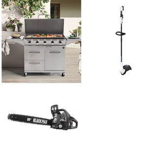 Pallet – 4 Pcs – Trimmers & Edgers, Hedge Clippers & Chainsaws, Grills & Outdoor Cooking – Customer Returns – Hart, Black Max, Mm