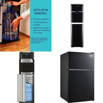 Pallet – 7 Pcs – Bar Refrigerators & Water Coolers, Refrigerators, Freezers – Customer Returns – Primo, Galanz, BRIO, Arctic King