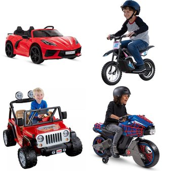 Pallet – 6 Pcs – Vehicles – Customer Returns – Huffy, The Amazing Spiderman, Razor, Power Wheels