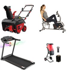 Pallet - 6 Pcs - Exercise & Fitness, Unsorted, Snow Removal, Power Tools - Customer Returns - PowerSmart, Sunny Health & Fitness, MaxKare