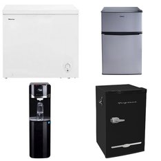 Pallet - 6 Pcs - Bar Refrigerators & Water Coolers, Freezers, Refrigerators - Customer Returns - Great Value, HISENSE, Galanz, Frigidaire