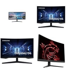 Pallet – 30 Pcs – Monitors – Damaged / Missing Parts / Tested NOT WORKING – LG, Samsung, ACER, MSI