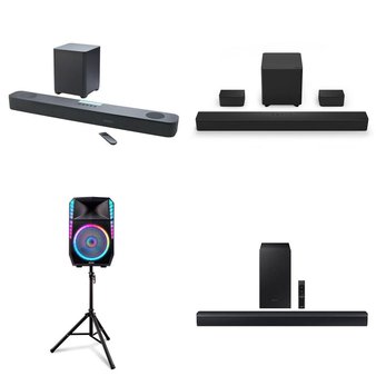 Pallet – 15 Pcs – Speakers, Accessories – Customer Returns – onn., Samsung, Sanus VuePoint, VIZIO