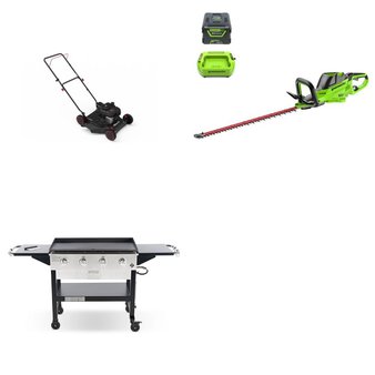 Pallet – 5 Pcs – Mowers, Grills & Outdoor Cooking, Trimmers & Edgers – Customer Returns – Hyper Tough, Mm, GreenWorks