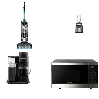 Pallet – 30 Pcs – Vacuums, Single Cup Brewers, Microwaves, Toasters & Ovens – Open Box Customer Returns – Bissell, Keurig, Hamilton Beach, WESTINGHOUSE