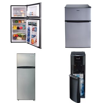 CLEARANCE! Pallet – 5 Pcs – Bar Refrigerators & Water Coolers, Refrigerators – Customer Returns – Frigidaire, Primo Water, Galanz, Great Value