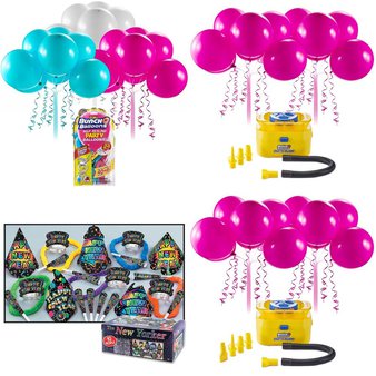 Pallet – 134 Pcs – Decorations & Favors, Stationery & Invitations, Patio & Outdoor Lighting / Decor – Customer Returns – Zuru Bunch O Balloons, Holiday Time, Party Central, ZURU BUNCH O BALLOONS PARTY
