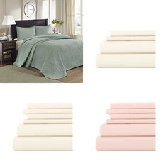 6 Pallets - 3311 Pcs - Curtains & Window Coverings, Decor, Bath, Sheets, Pillowcases & Bed Skirts - Mixed Conditions - Sun Zero, No 918, Madison Park, Eclipse