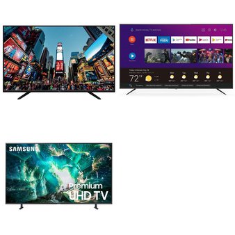 3 Pcs – LED/LCD TVs (70″ – 75″) – Refurbished (GRADE A) – RCA, Philips, Samsung