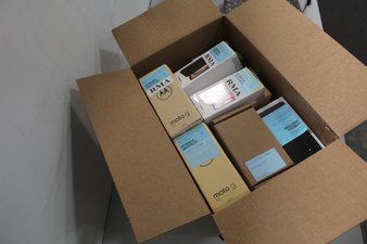 1 Parcel Box Box- 33 Pcs – Other – Customer Returns (Plug and Play Tested) – Summit, Motorola, Samsung, TCL – Walmart