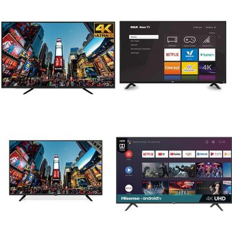 48 Pcs – LED/LCD TVs – Refurbished (GRADE A, GRADE B) – RCA, HISENSE, TCL, Samsung
