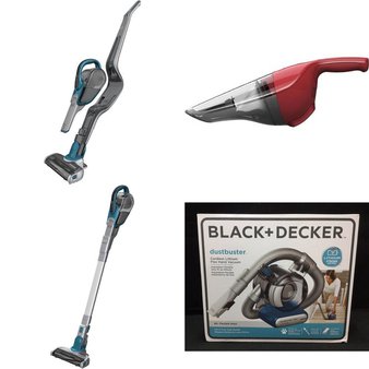12 Pallets – 780 Pcs – Home Vacuum Cleaners – Customer Returns – BLACK & DECKER, BLACK+DECKER, Black and Decker