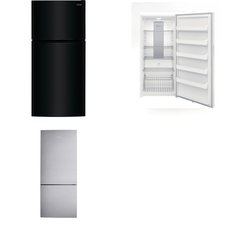 3 Pallets - 4 Pcs - Refrigerators, Freezers - Like New - Frigidaire, Samsung