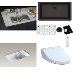 Pallet - 11 Pcs - Kitchen & Bath Fixtures, Hardware - Customer Returns - ELKAY, Toto, Kohler, Saniflo