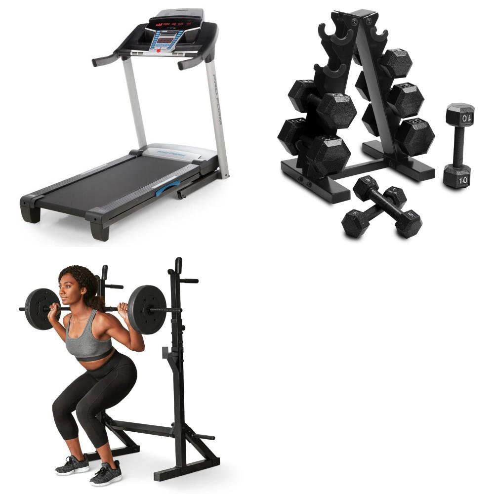 Pallet 4 Pcs Exercise Fitness Customer Returns Athletic Works ProForm CAP Barbell