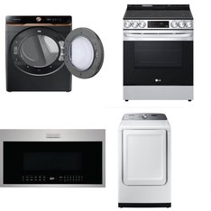 4 Pcs – Laundry, Microwaves, Ovens / Ranges – Used – Samsung, Frigidaire, LG