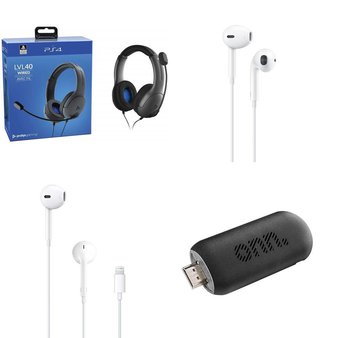 Pallet – 326 Pcs – In Ear Headphones, Audio Headsets, DVD Discs, Media Streaming Players (IPTV) – Customer Returns – Apple, onn., PDP, Netgear
