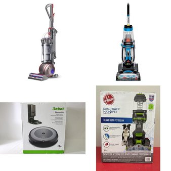 Pallet – 11 Pcs – Vacuums – Damaged / Missing Parts / Tested NOT WORKING – Hoover, Bissell, Shark, Dyson