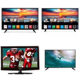 6 Pcs – LED/LCD TVs (28″ – 40″) – Refurbished (GRADE A, GRADE B, No Stand) – VIZIO, SHARP, Samsung