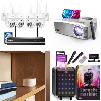 CLEARANCE! Pallet – 49 Pcs – Projector, Speakers, Security & Surveillance, Monitors – Customer Returns – Roconia, DR.J Professional, AUOSHI, WEWATCH