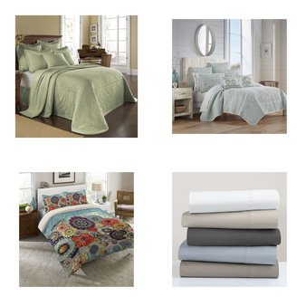6 Pallets – 478 Pcs – Curtains & Window Coverings, Sheets, Pillowcases & Bed Skirts, Bedding Sets, Blankets, Throws & Quilts – Mixed Conditions – Eclipse, Fieldcrest, Madison Park, Elrene Home Fashions