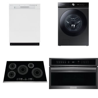 4 Pcs – Dishwashers, Kitchen & Dining – Open Box Like New, Like New – LG, Frigidaire, Samsung, Frigidaire Gallery