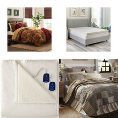 CLEARANCE! 3 Pallets - 277 Pcs - Curtains & Window Coverings, Bedding Sets, Sheets, Pillowcases & Bed Skirts, Blankets, Throws & Quilts - Mixed Conditions - Eclipse, Madison Park, Fieldcrest, SunSmart