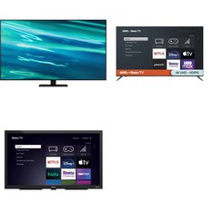 Flash Sale! 6 Pcs – LED/LCD TVs (48″ – 85″) – Refurbished (GRADE A, GRADE B) – Element Electronics, Samsung, Onn