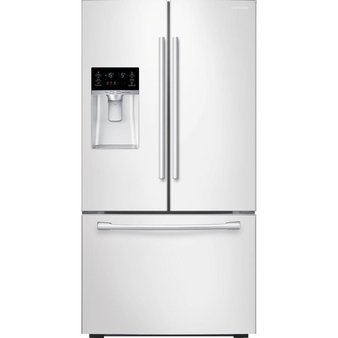Lowes – Pallet – Samsung RF28HFEDBWW Energy Star 28 Cu. Ft. French Door Refrigerator with Cool Select Pantry and Freezer Drawer, White – New Damaged Box (Scratch & Dent)