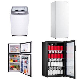 CLEARANCE! Pallet – 5 Pcs – Refrigerators, Bar Refrigerators & Water Coolers, Laundry, Freezers – Customer Returns – Arctic King, Primo, Frigidaire, CURTIS