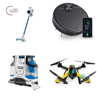 Friday Deals! 1 Pallet- 142 Pcs – Curtains & Window Coverings, In Ear Headphones, Vacuums, Drones & Quadcopters Vehicles -Untested Customer Returns – Sun Zero, Apple, Mainstays, Wyze