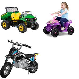 Pallet – 3 Pcs – Vehicles – Customer Returns – Peg Perego, Razor, Hyper